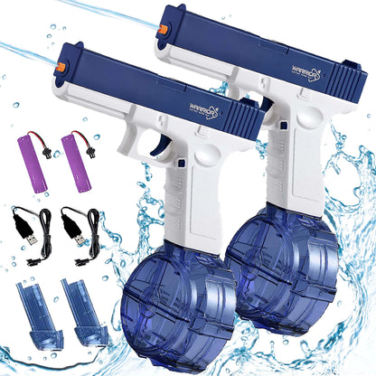Rechargeable Electric Water Gun with Automatic and Manual Spray Modes, Effective Range up to 32 Feet for All Ages