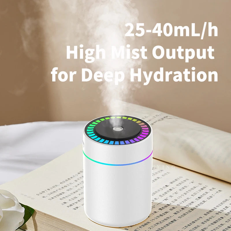 Mini 180ML Aroma Diffuser & Humidifier – Colourful LED Lights for Home & Car