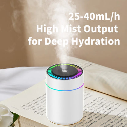 Mini 180ML Aroma Diffuser & Humidifier – Colourful LED Lights for Home & Car