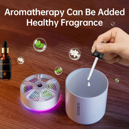 Mini 180ML Aroma Diffuser & Humidifier – Colourful LED Lights for Home & Car