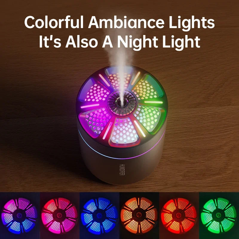 Mini 180ML Aroma Diffuser & Humidifier – Colourful LED Lights for Home & Car