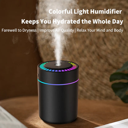 Mini 180ML Aroma Diffuser & Humidifier – Colourful LED Lights for Home & Car